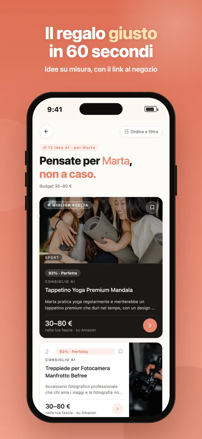 Il regalo giusto in 60 secondi: idee su misura, con il link al negozio