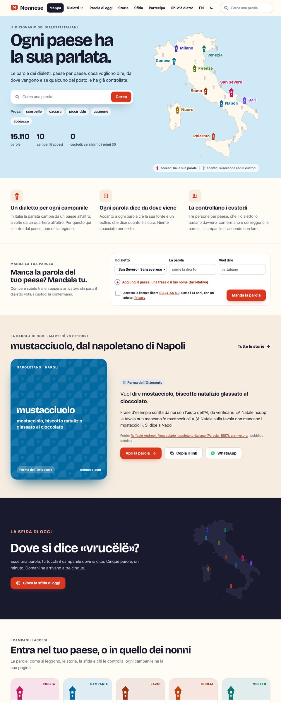 Nonnese: anteprima del sito