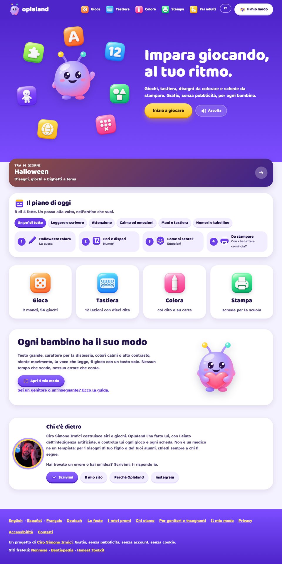 Oplaland: website preview